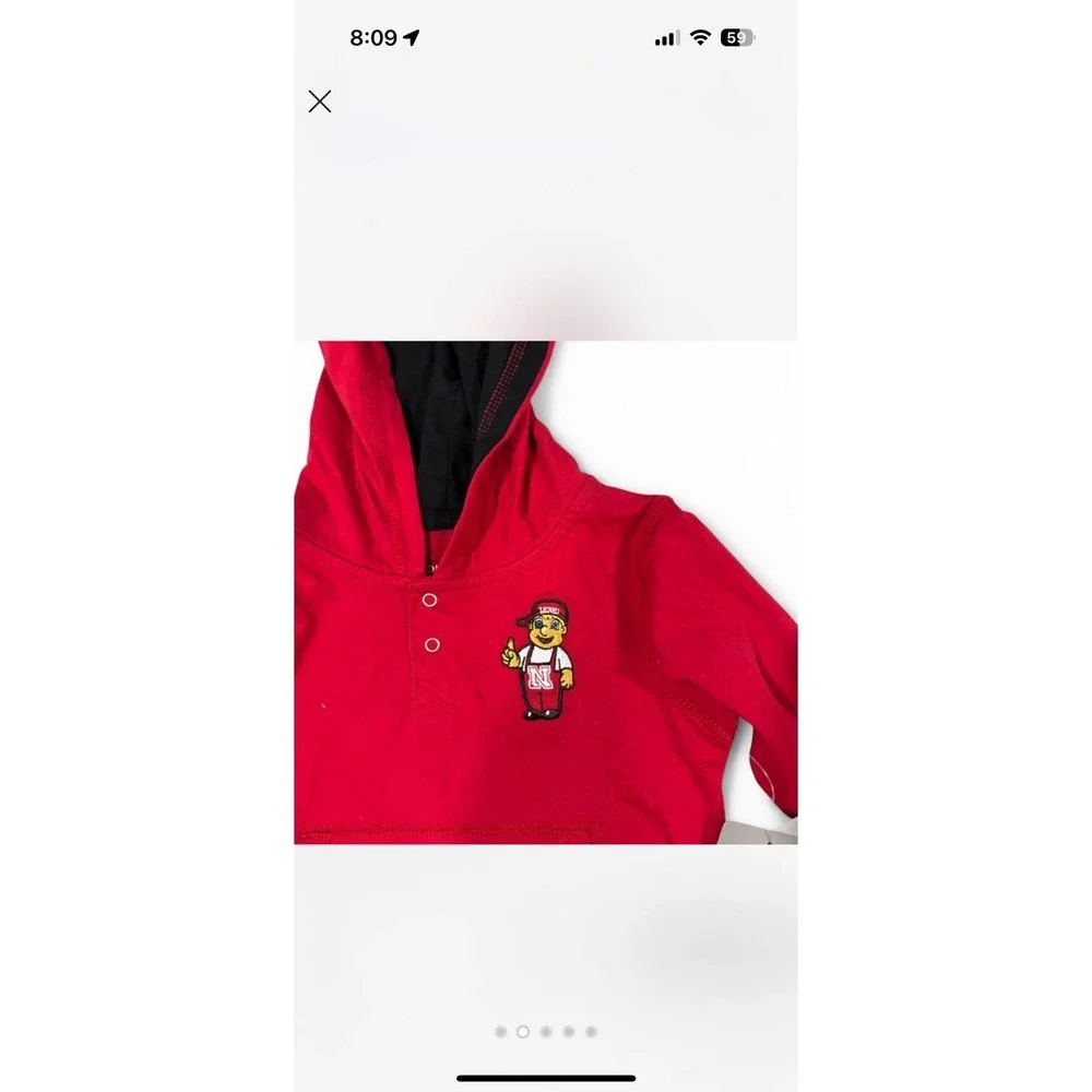 Colosseum NCAA Toddler‎ Pullover Hoodie Red Applique Size 2T